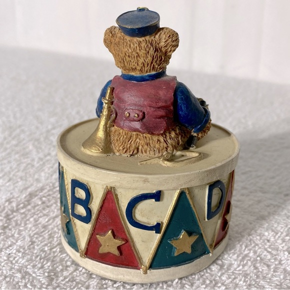 Vintage Colourful Teddy Bear Trinket Box Figurine Collectible - Picture 2 of 12